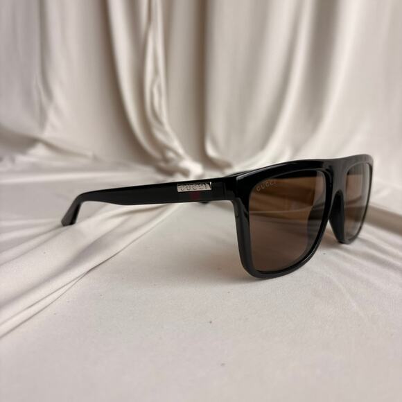 Gucci GG0748S Rectangular Sunglasses - Gold Frame, Brown Polarized Lenses main image 15
